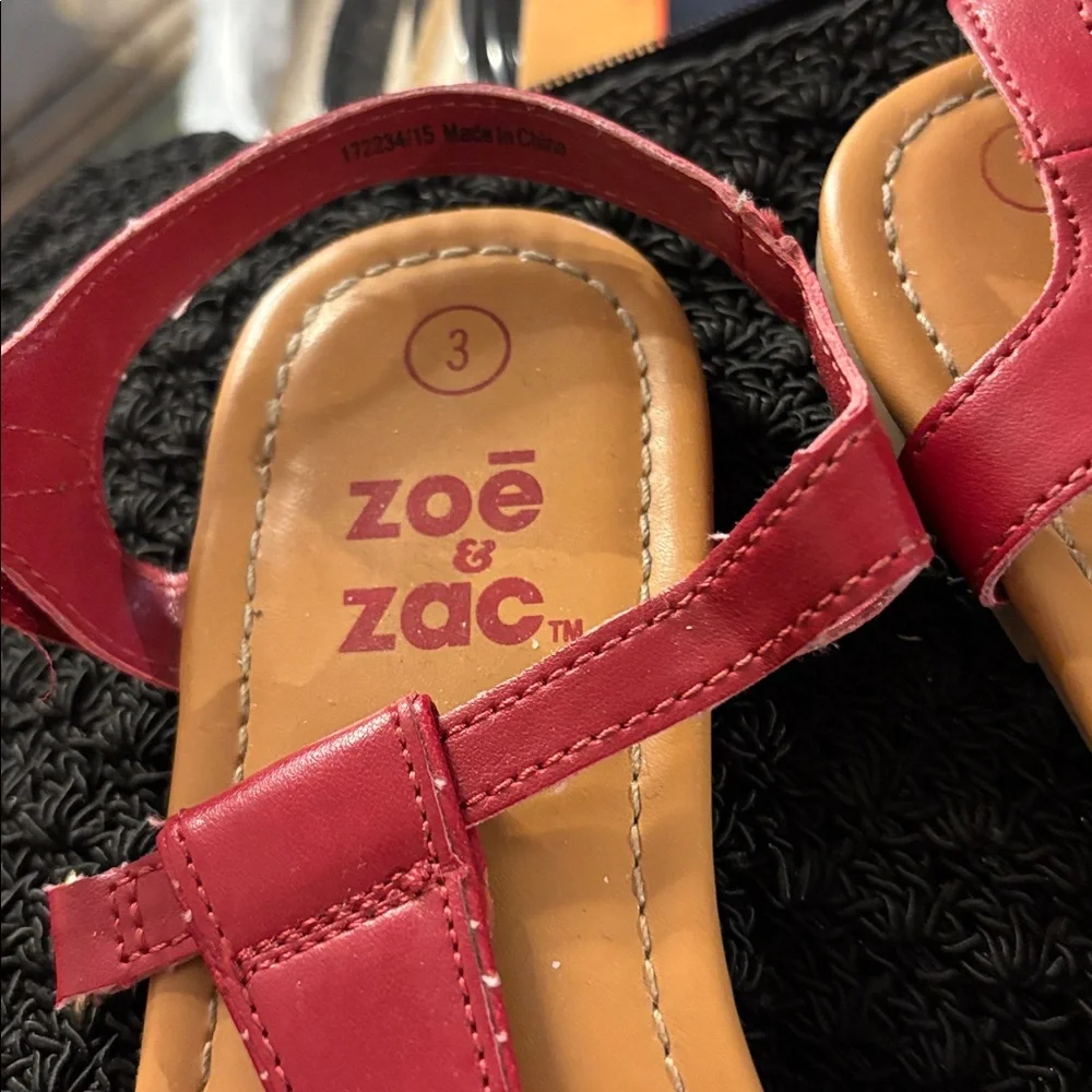 Children’s Zoe & Zac Red Sandals 3